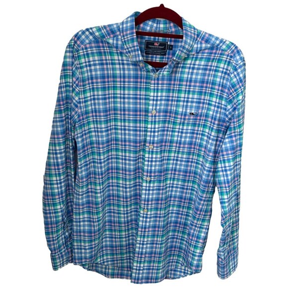 Vineyard Vines Other - Vineyard Vines Performance Classic Fit Tucker Shirt Mens Sm Button Down Plaid